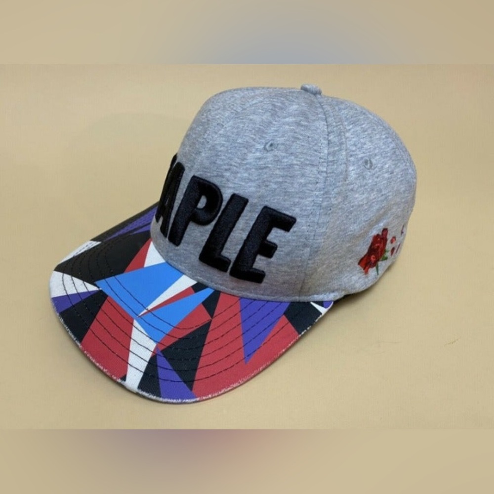 RARE! STAPLE Pigeon Natural Rose Til Death Gray Snapback Embroidered Cap Hat